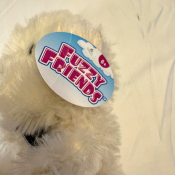 Fuzzy Friends Cream Colored Puppy Plush Stuffed Animal Gift 10” NWT Plushie - Picture 8 of 10
